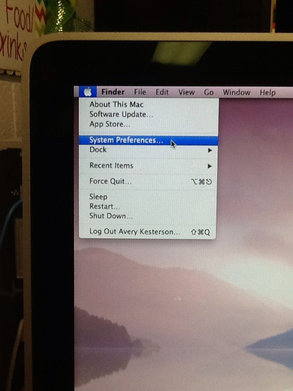 Click the apple in the top left-hand corner and then "System Preferences"