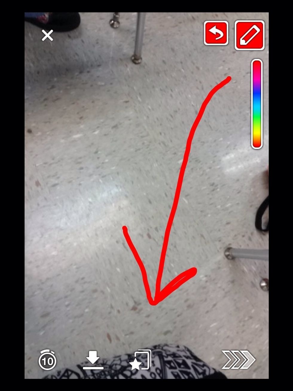 Click the color and drag down to the bottom for black