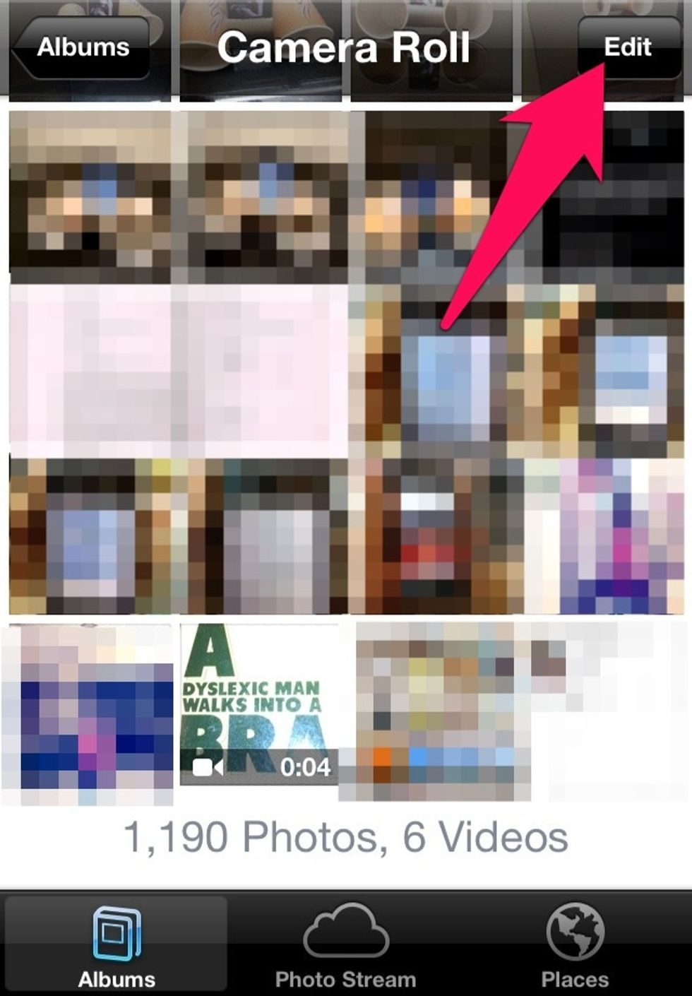 Click the 'edit' button on the top right corner