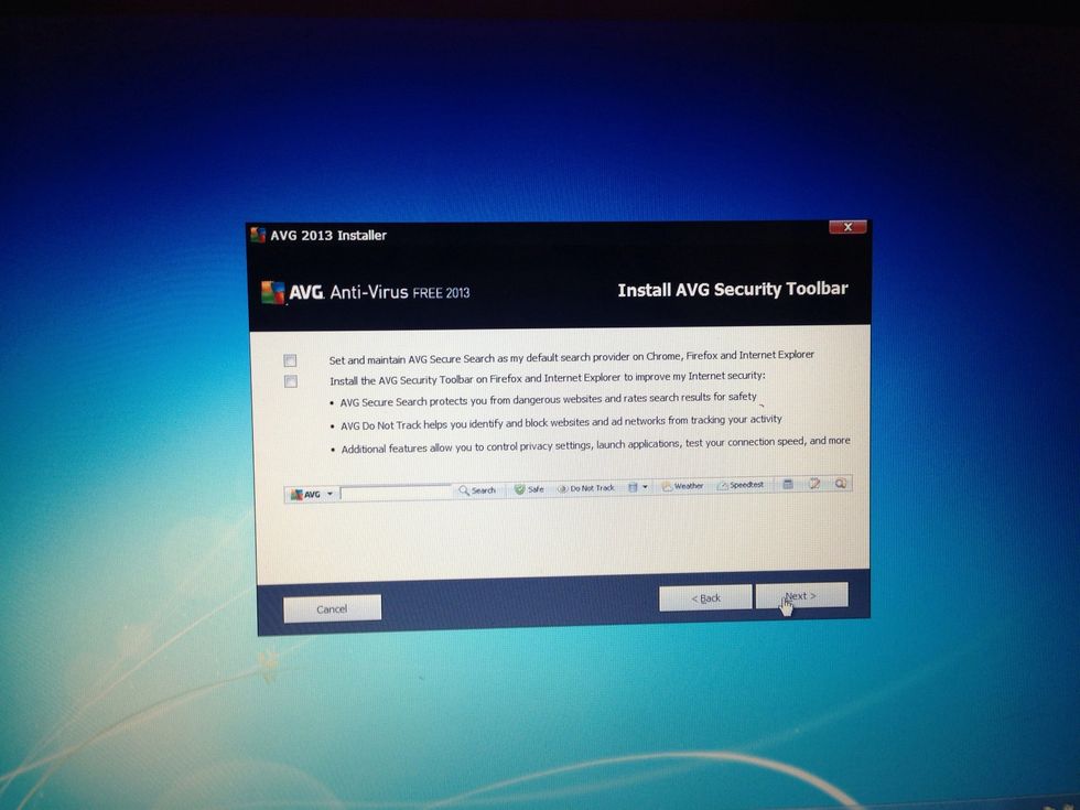 Click the next button.