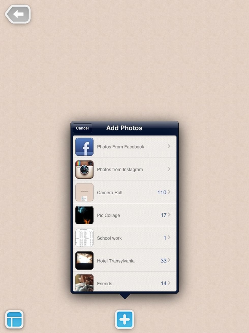 Click the one that says add photos and it will bring you to this