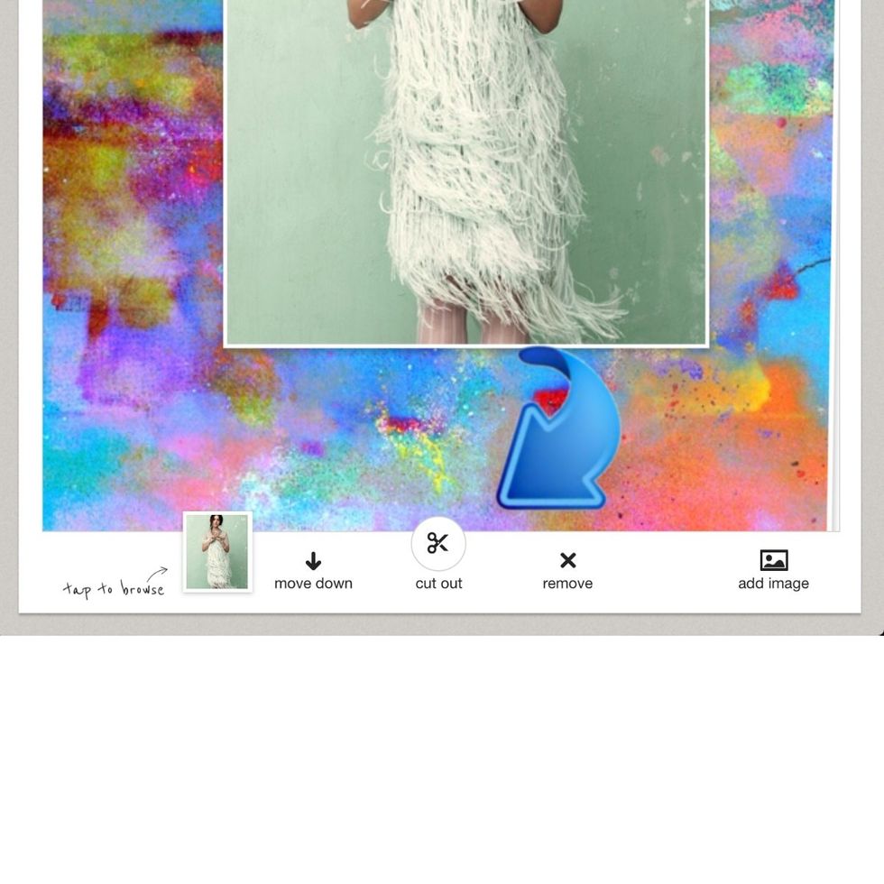 Click the scissor tool at the bottom to remove the background.
