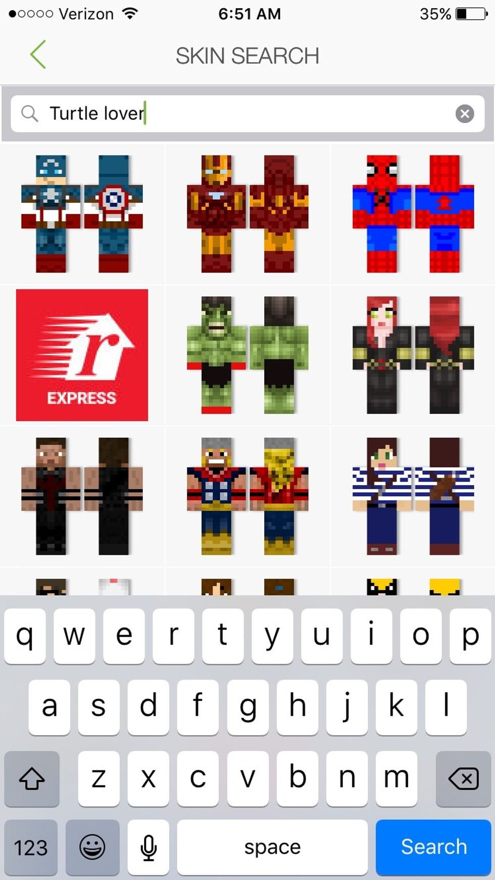 Click the search bar (I'm searching 'turtle lover' :P