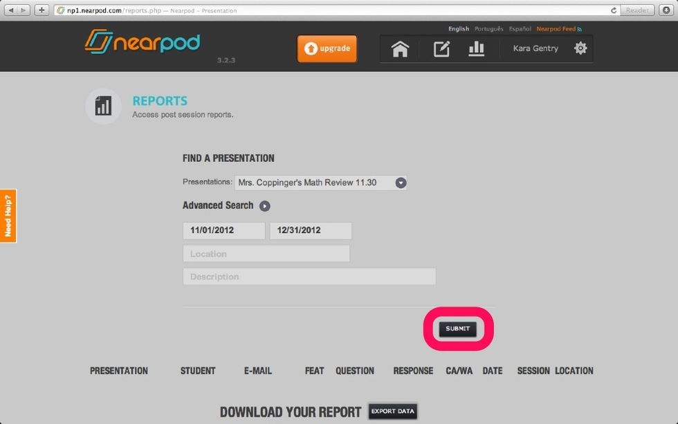 Click the Submit button.