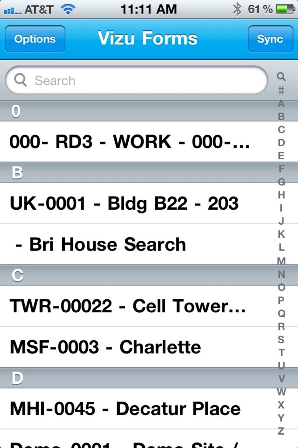 Click the "synch" button in the top right corner...then select the appropriate location