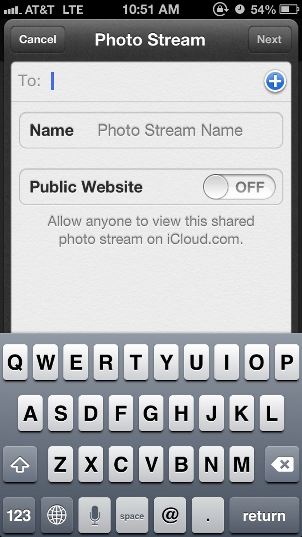 Click the + to add multiple existing contacts or just type the email address