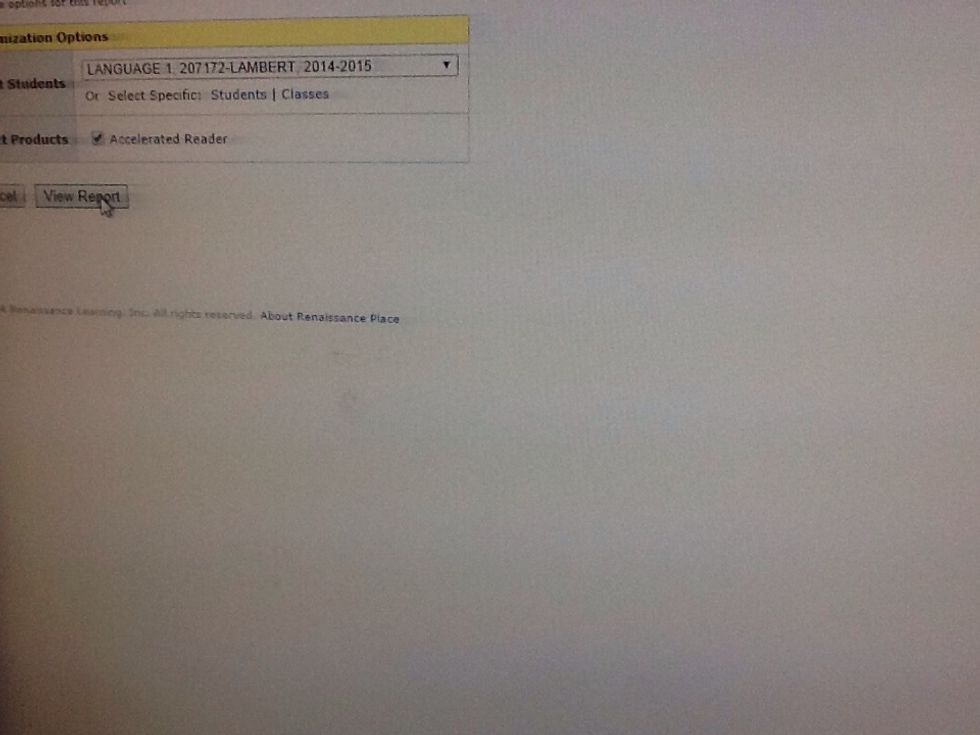 Click view report.