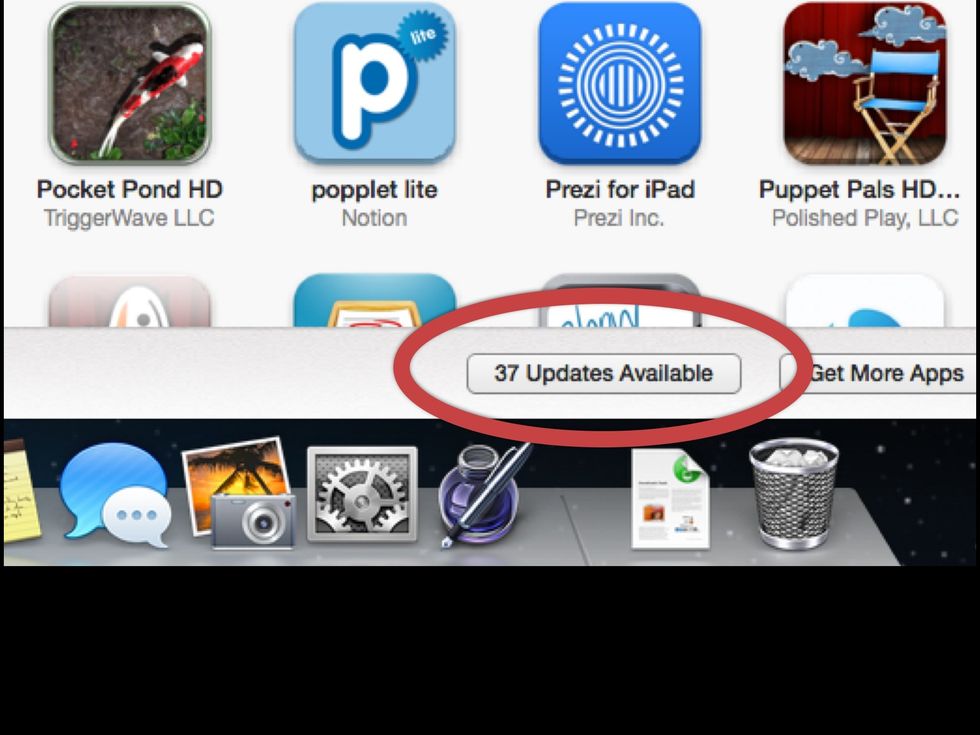 Click where it says how many updates are available