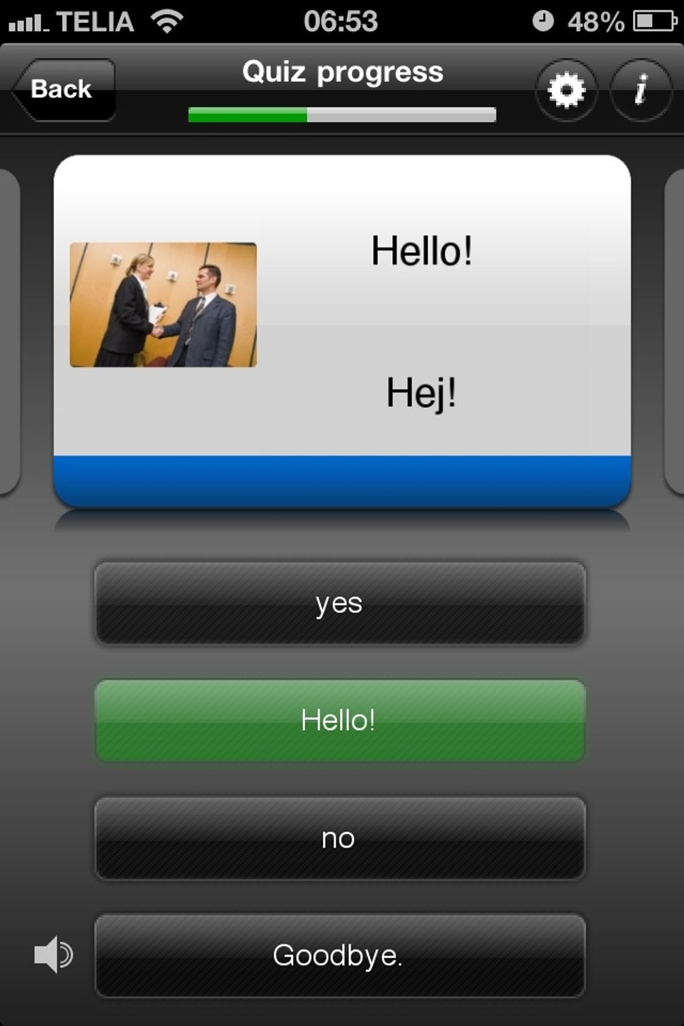 Click your answer and done. This is done for all cards.