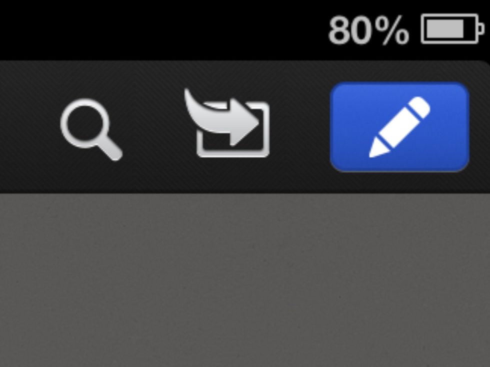Clicking in the upper right hand corner on the blue pencil to create a new document.