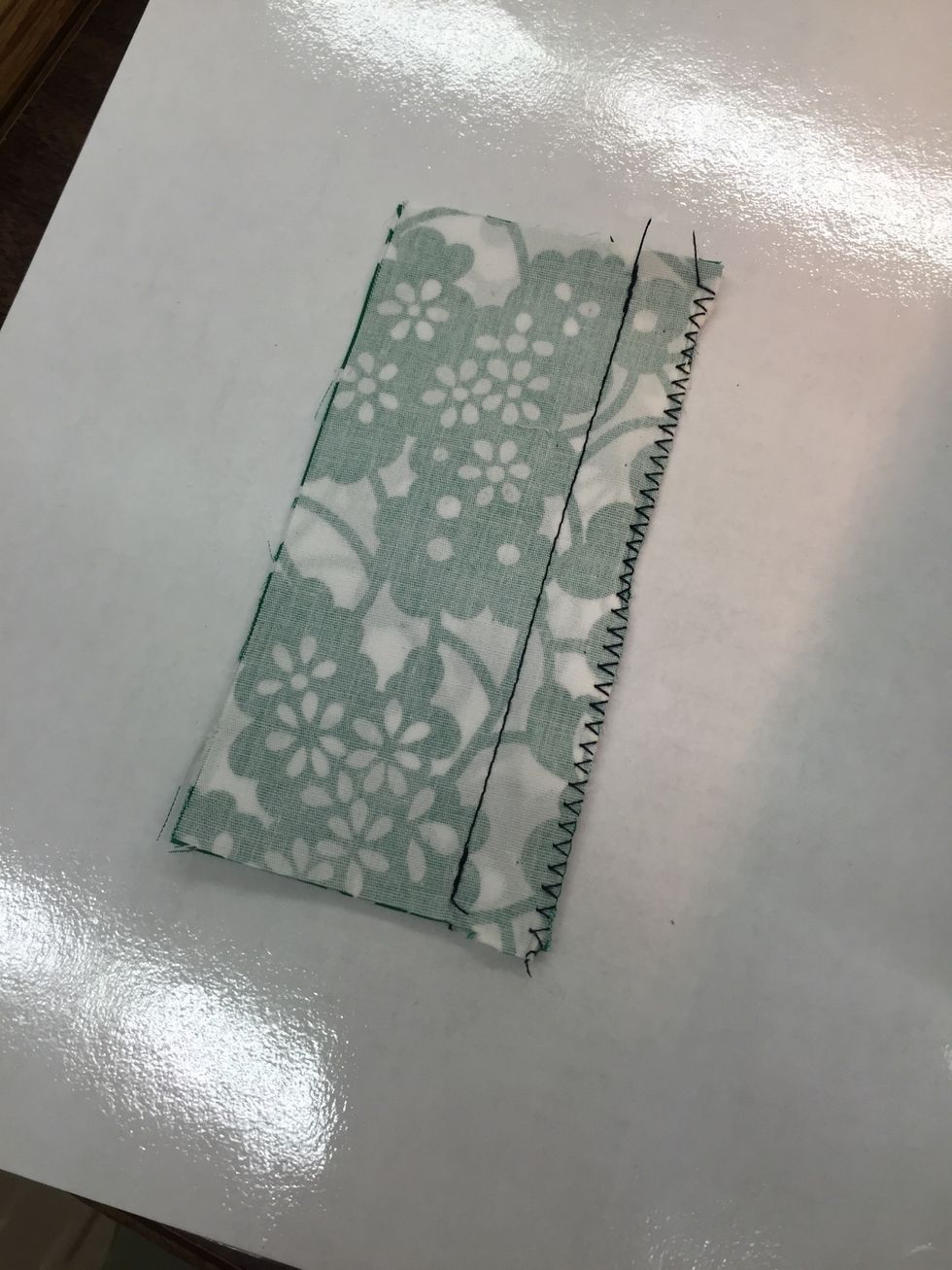 Clip threads. You have now completed the zig-zag stitch!