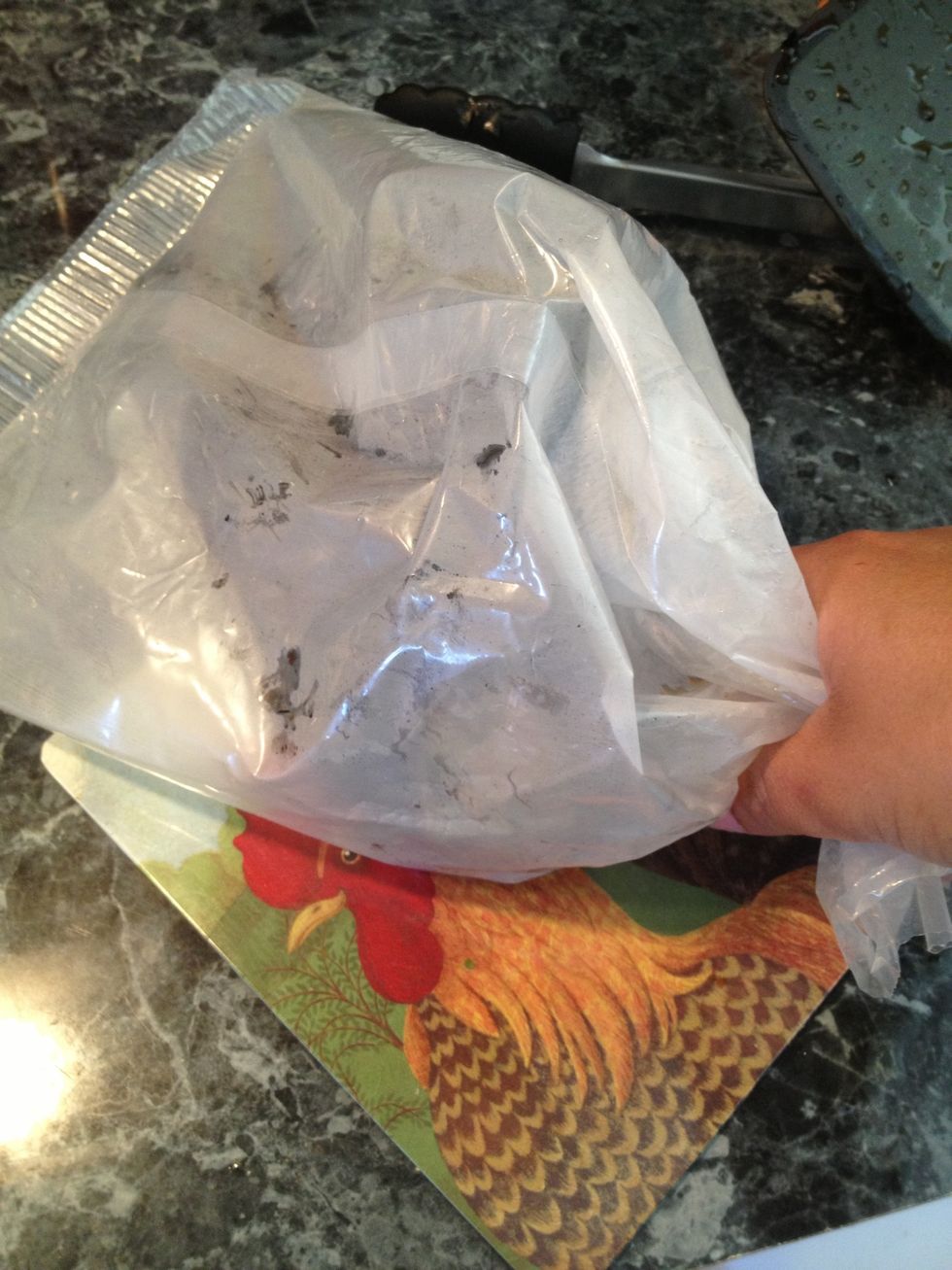 Close it immediately. Sweating the eggplant makes it easier to peel. Plus it's hot I don't want to burn my lil fingers\ud83d\ude0a\ud83d\ude1b