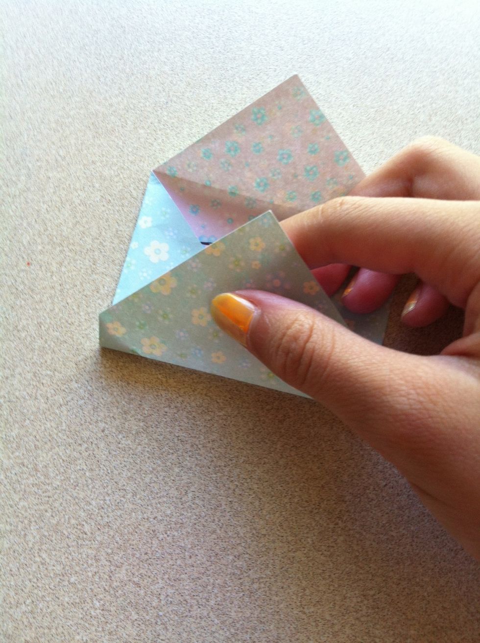 Close it up using the folds u've already made
