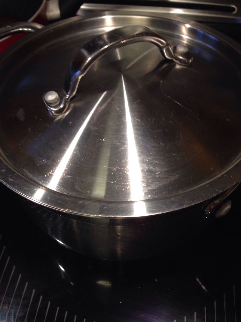 Close lid, put on simmer, let sit for about 30 mins, stirring every 10 minutes or so