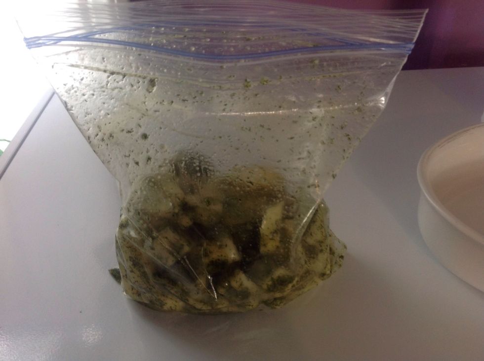 Close the bag and shake until the potatoes are coated in the seasoning.