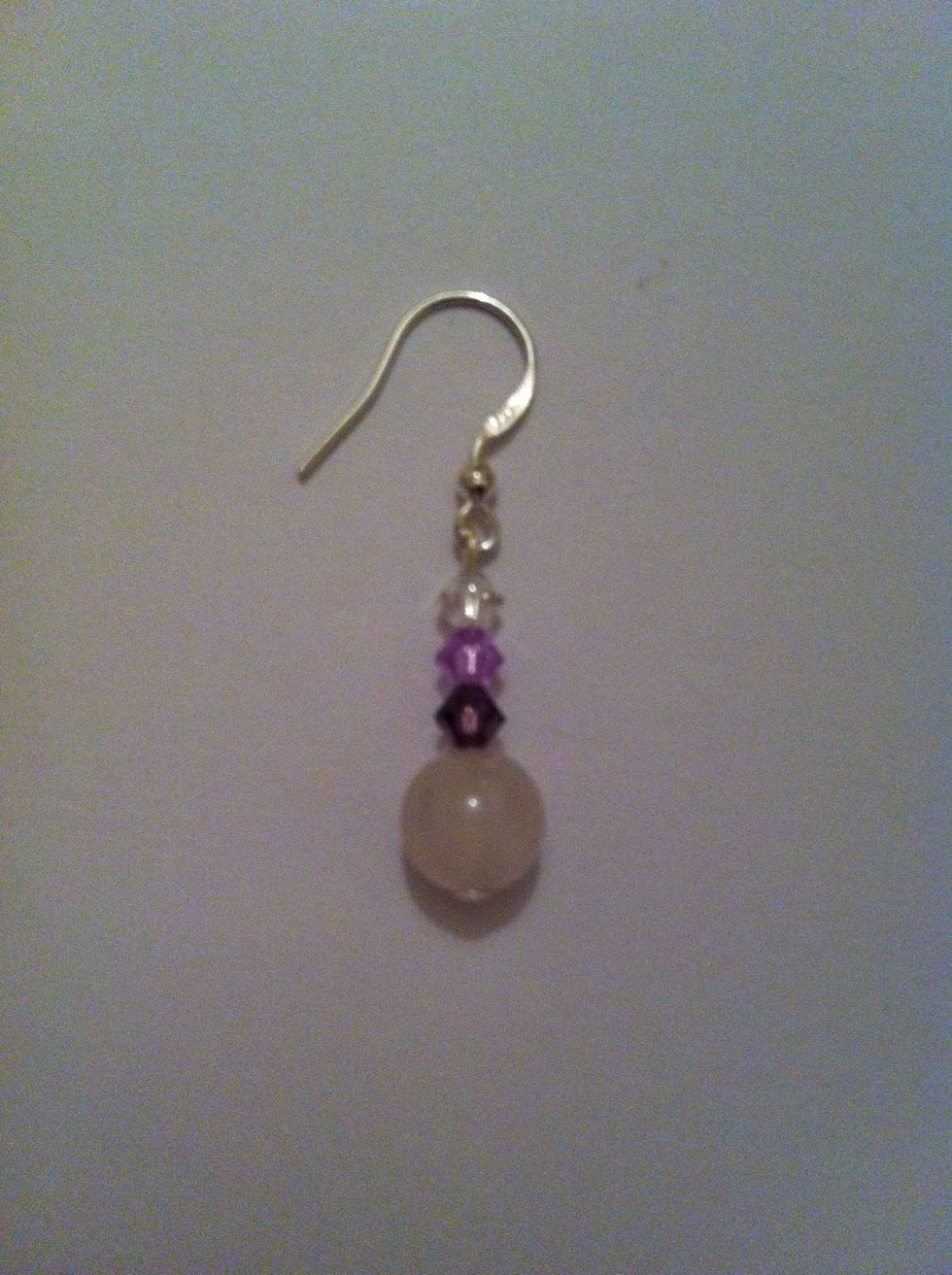 Close the loop and voila! One earring made. Repeat the steps to make the other earring