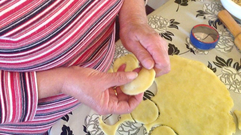 Close them up and here comes the complicated part. I have a video on YouTube for this recipe and you can see this process.