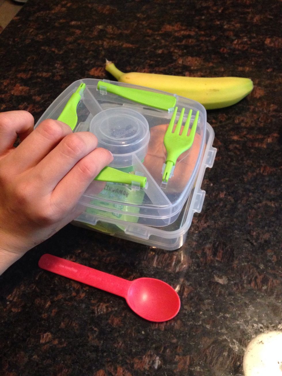 Close top half on top of bottom half