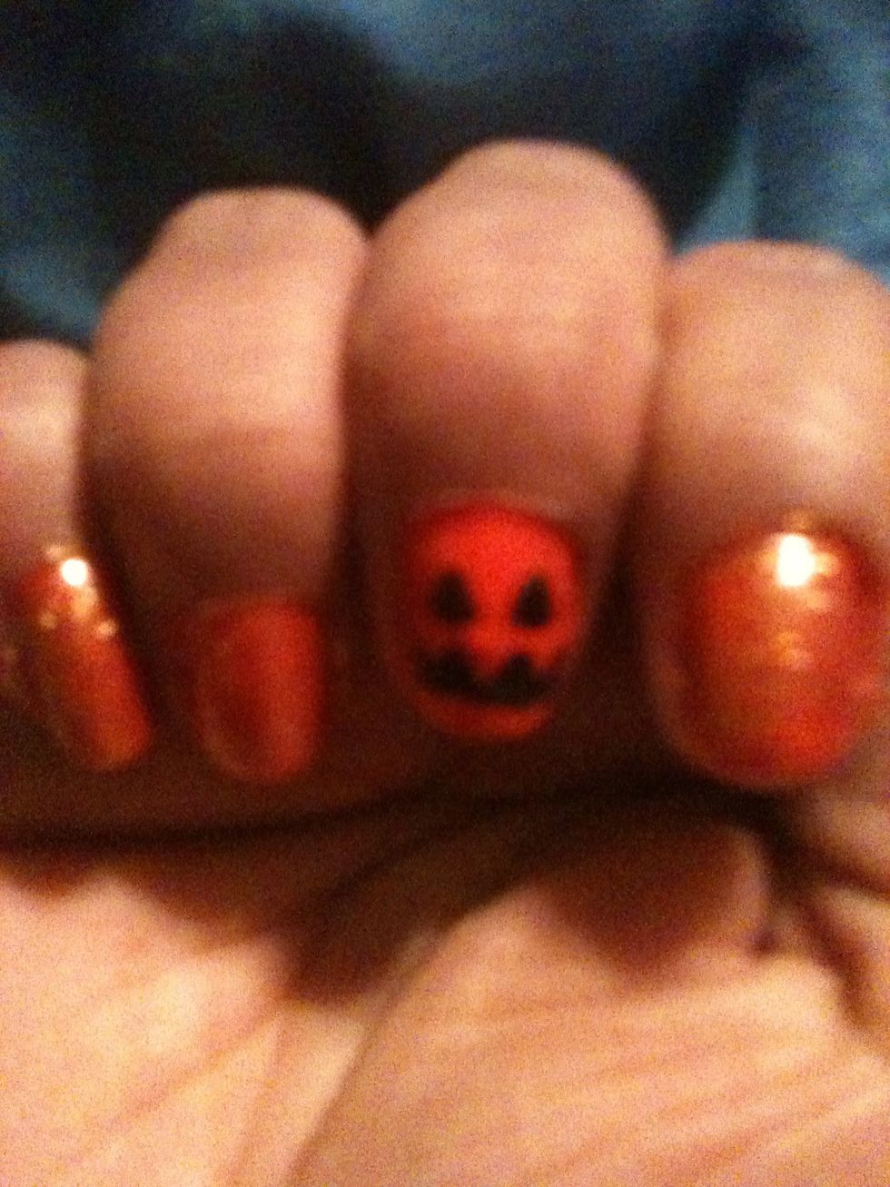 Close up of angry pumpkin.