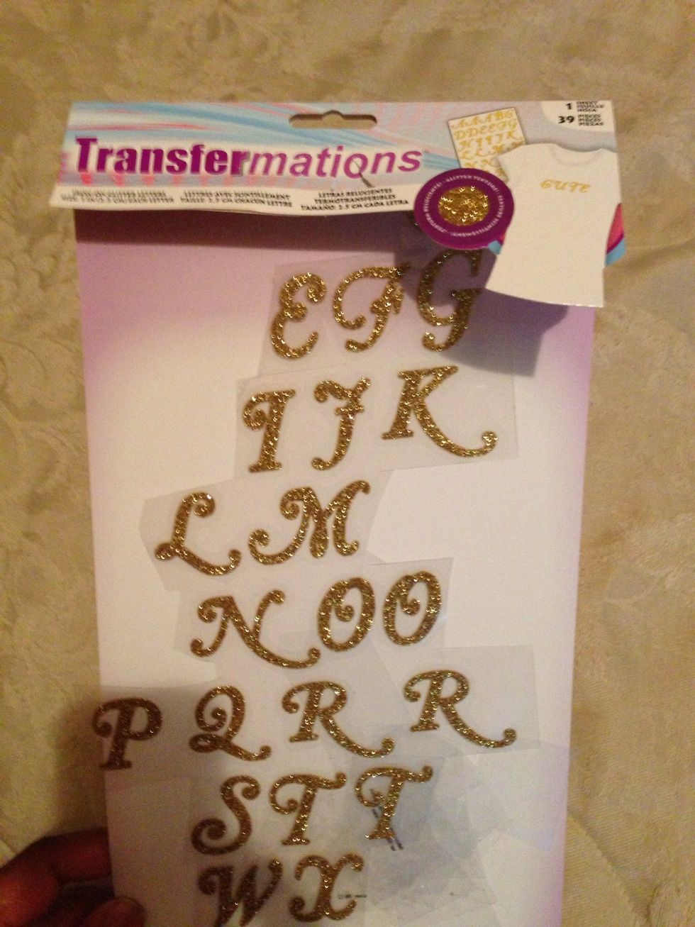Close up of the bling letters. I started cutting out letters before taking a photo. Oops!
