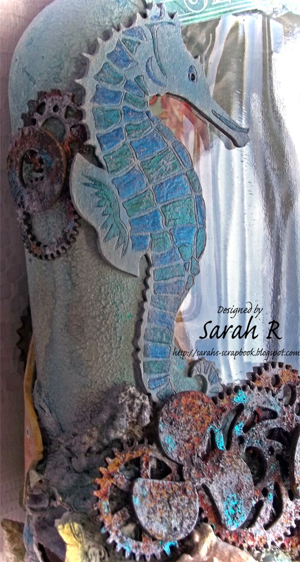 Close-up of the Side of the bottle.