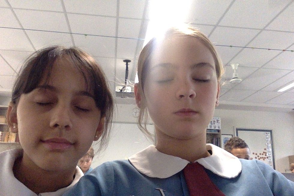 Close your eyes and listen to the noises of nature and the music