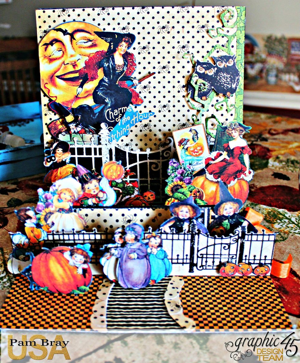 Closer look at inside of finished card.