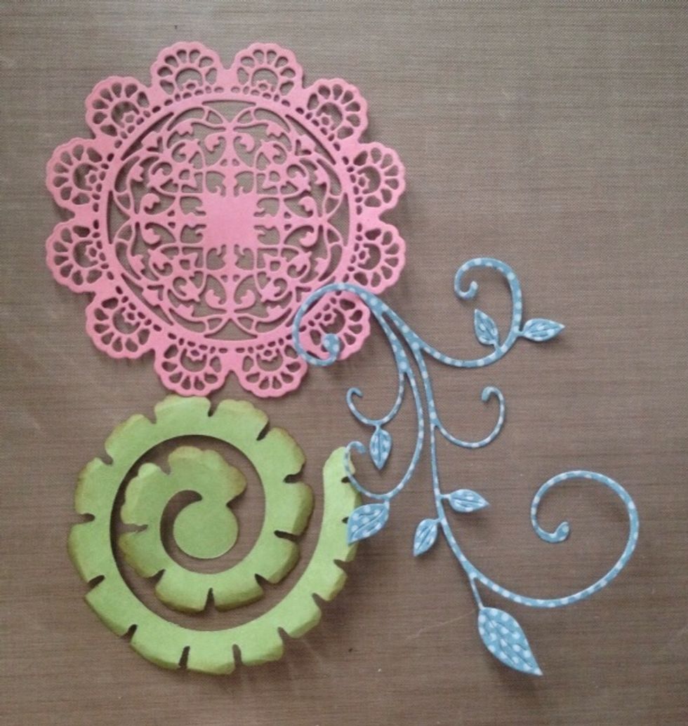 Closer look at the diecuts using the 6 x 6 paper pad. The colors coordinate so well!