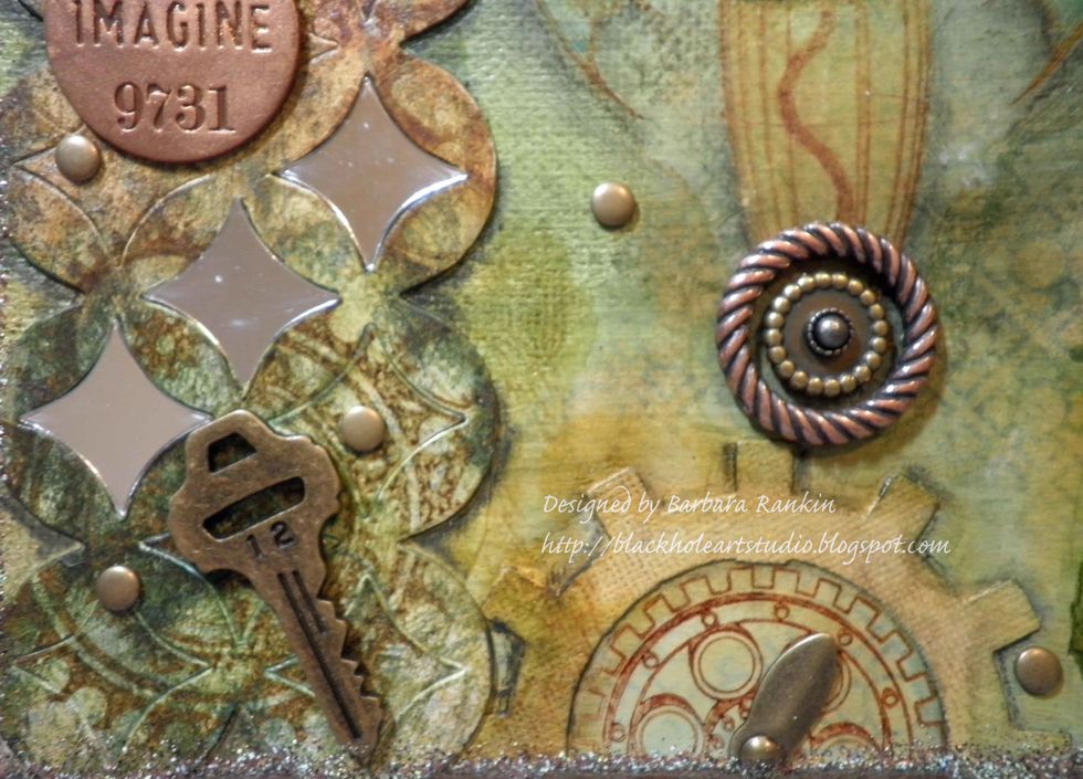 Closeup: charcoal pencil added for shading.