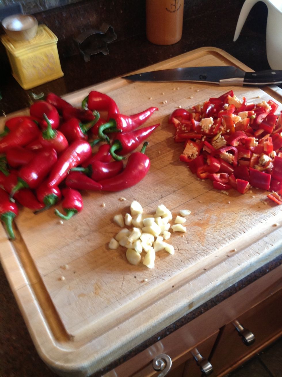 Coarsely chop the Garlic !