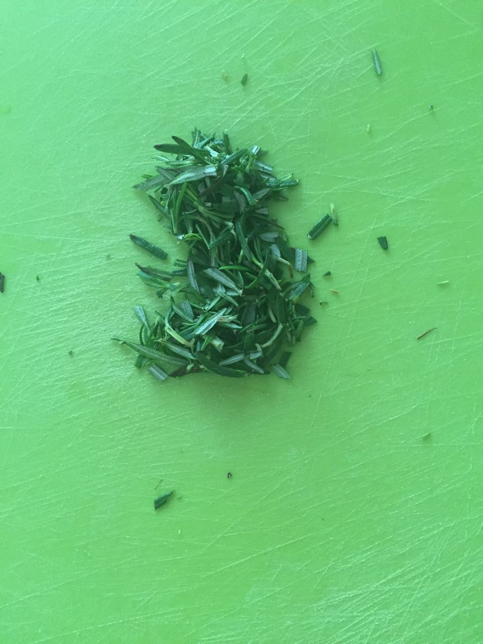 Coarsely chop the Rosemary.