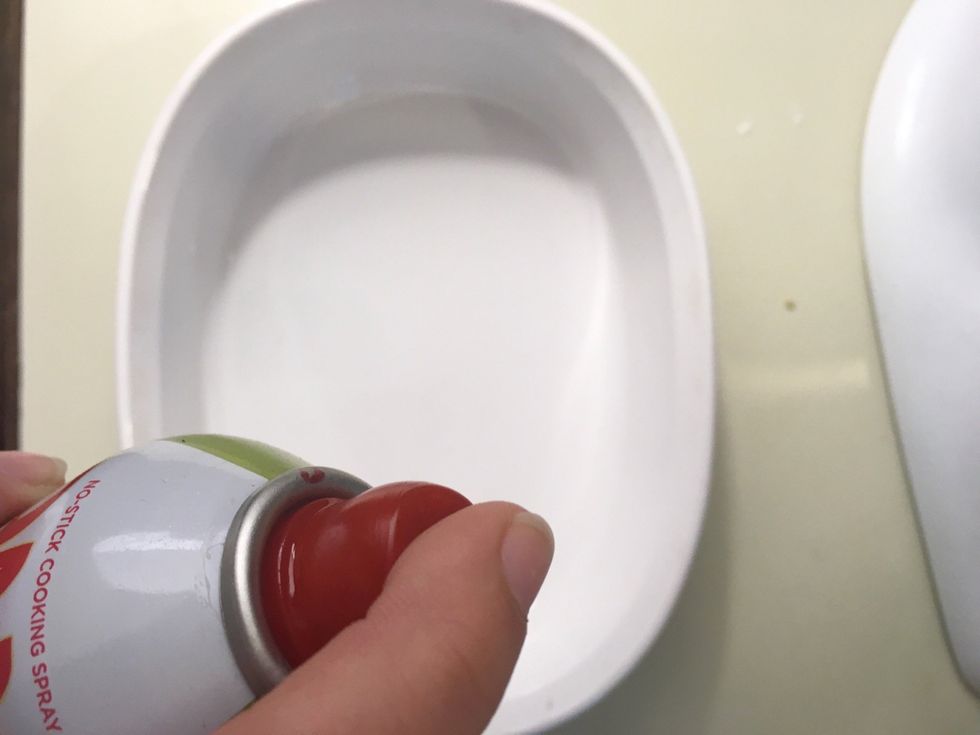 Coat a deep pan with cooking spray.