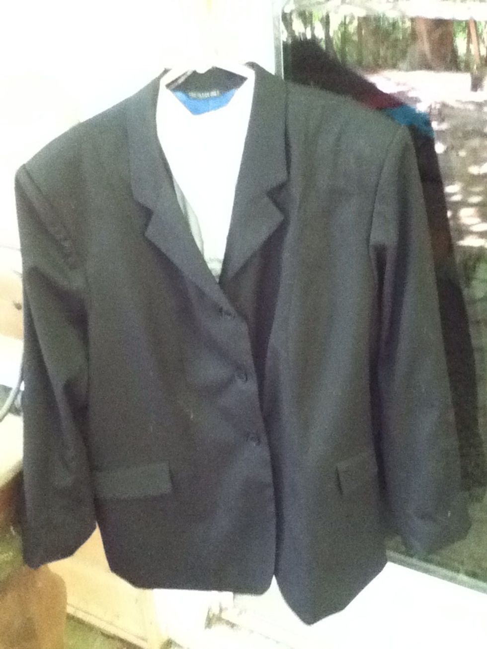 Coat and shirt..