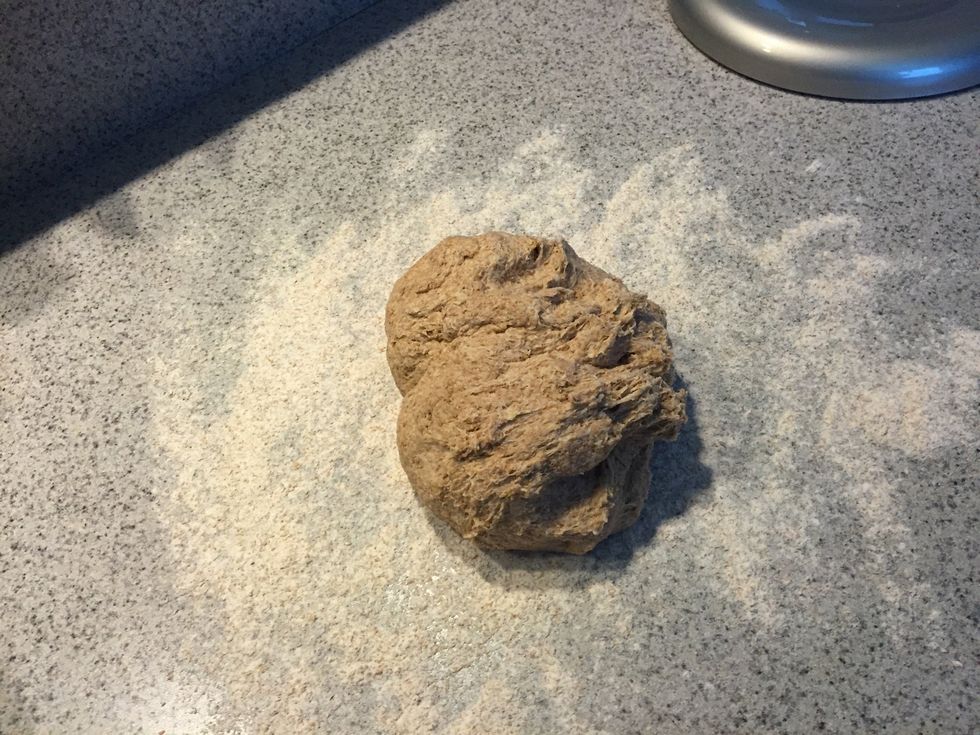 Coat the dough with additional flour until smooth.