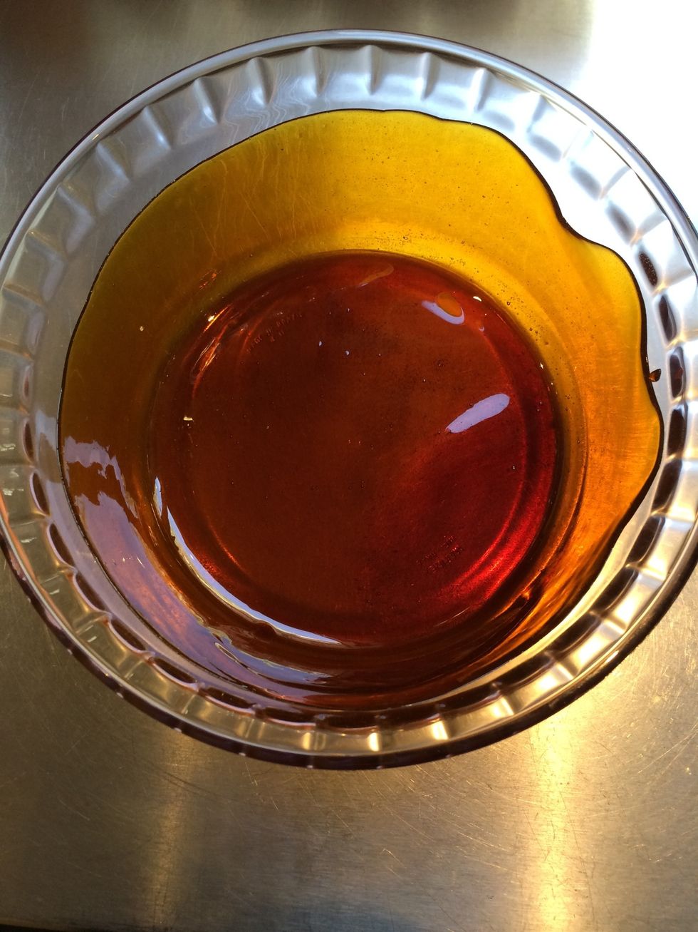 Coat the recipient with the caramel