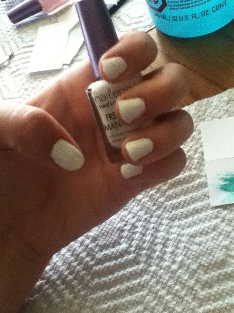 Coat two with nail polish bottle