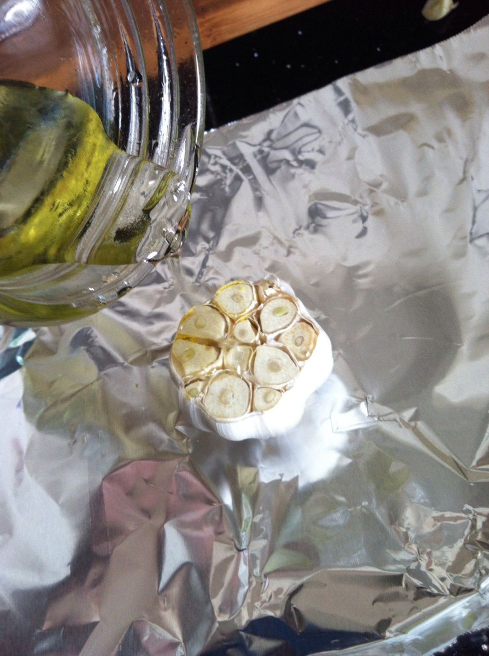 Coat whole bulb in oil