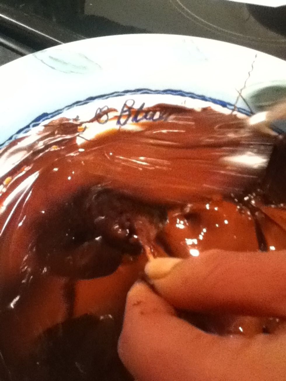 Coat with dark choc (bad pic sorry)