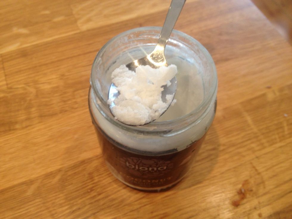 Coconut oil tends to be solid at room temperature. This doesn't matter but if you are bothered just heat it slightly in the pan or microwave first. You can leave it out entirely to reduce the fat