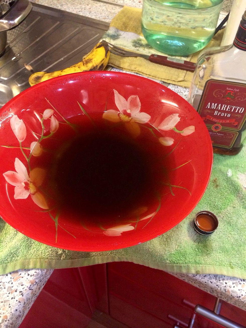 @coffee part: make a big bowl of coffee, add 2-3 cAps of amaretto liqueur :)