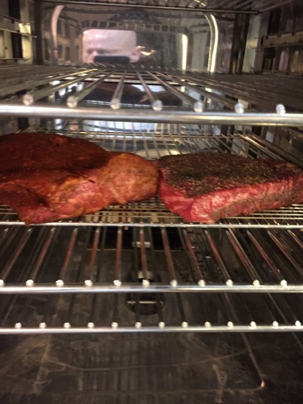 Cold smoke in the Alto-Shaam CTP Combi oven for 30 minutes.