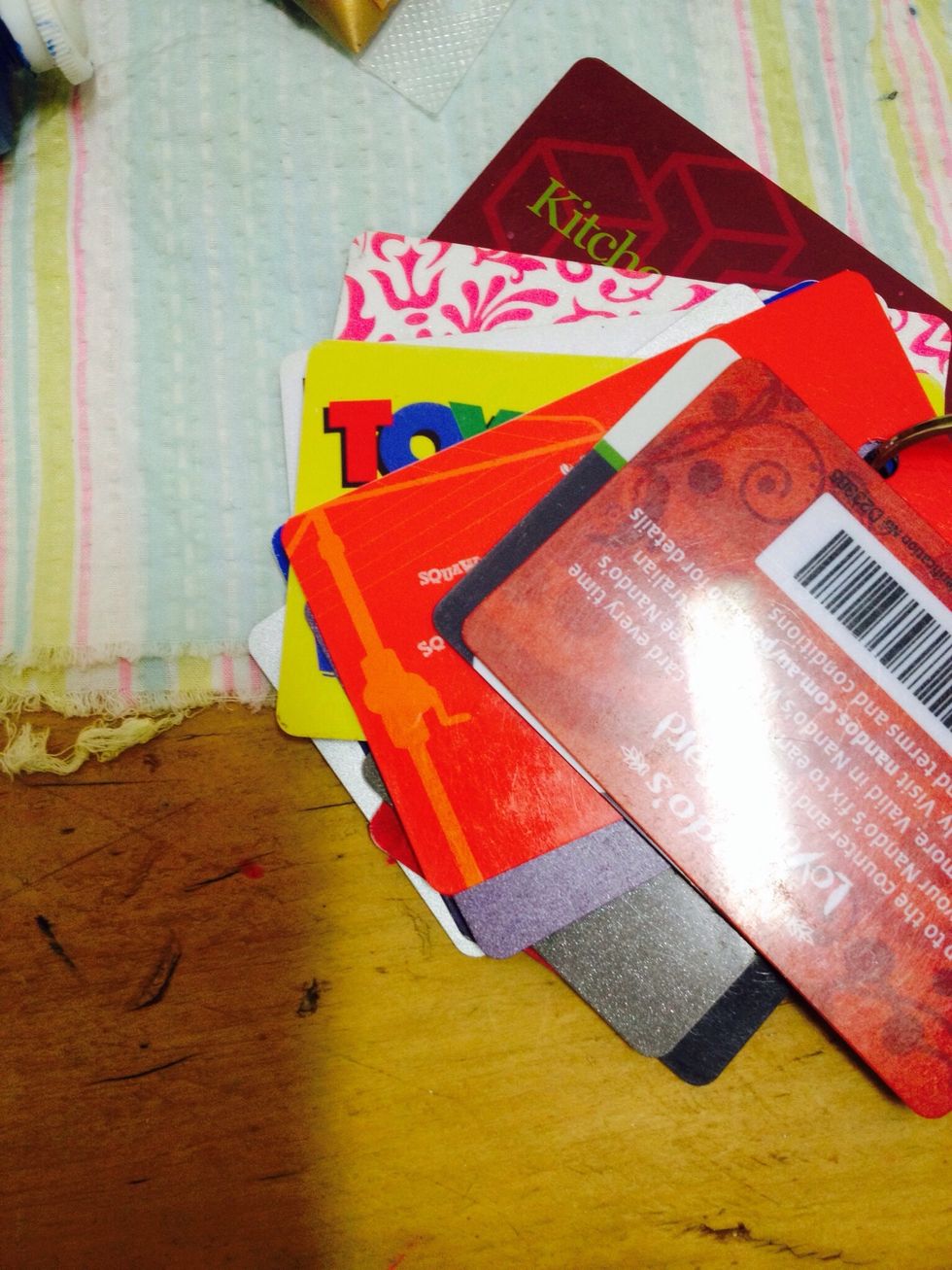 Collect all your store cards (and a cup of coffee)