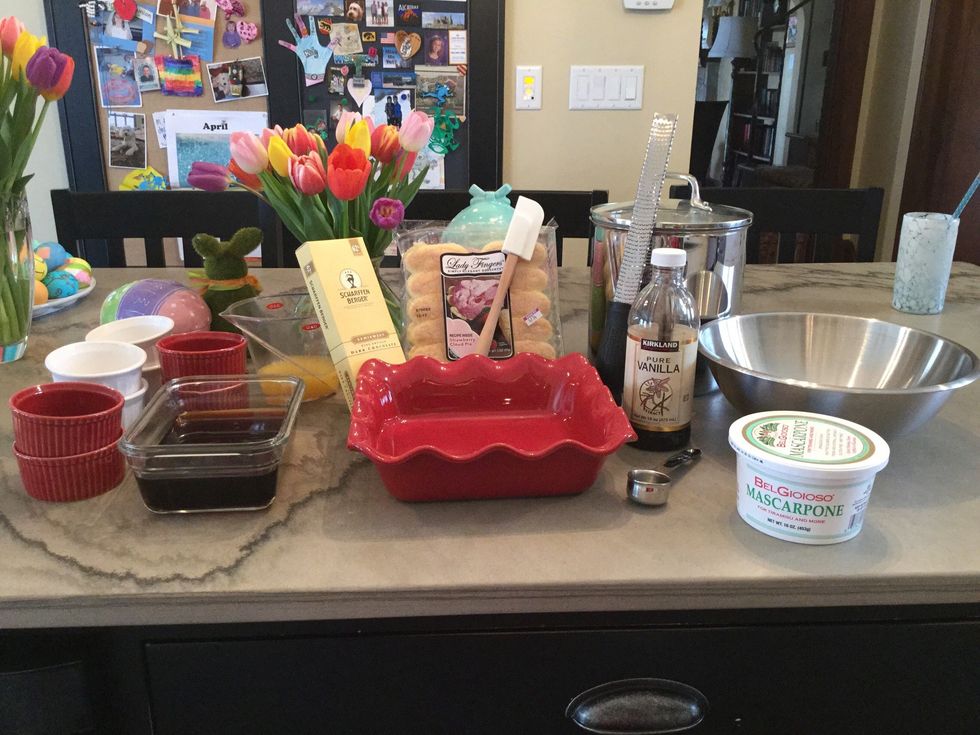 Collect your ingredients and utensils.