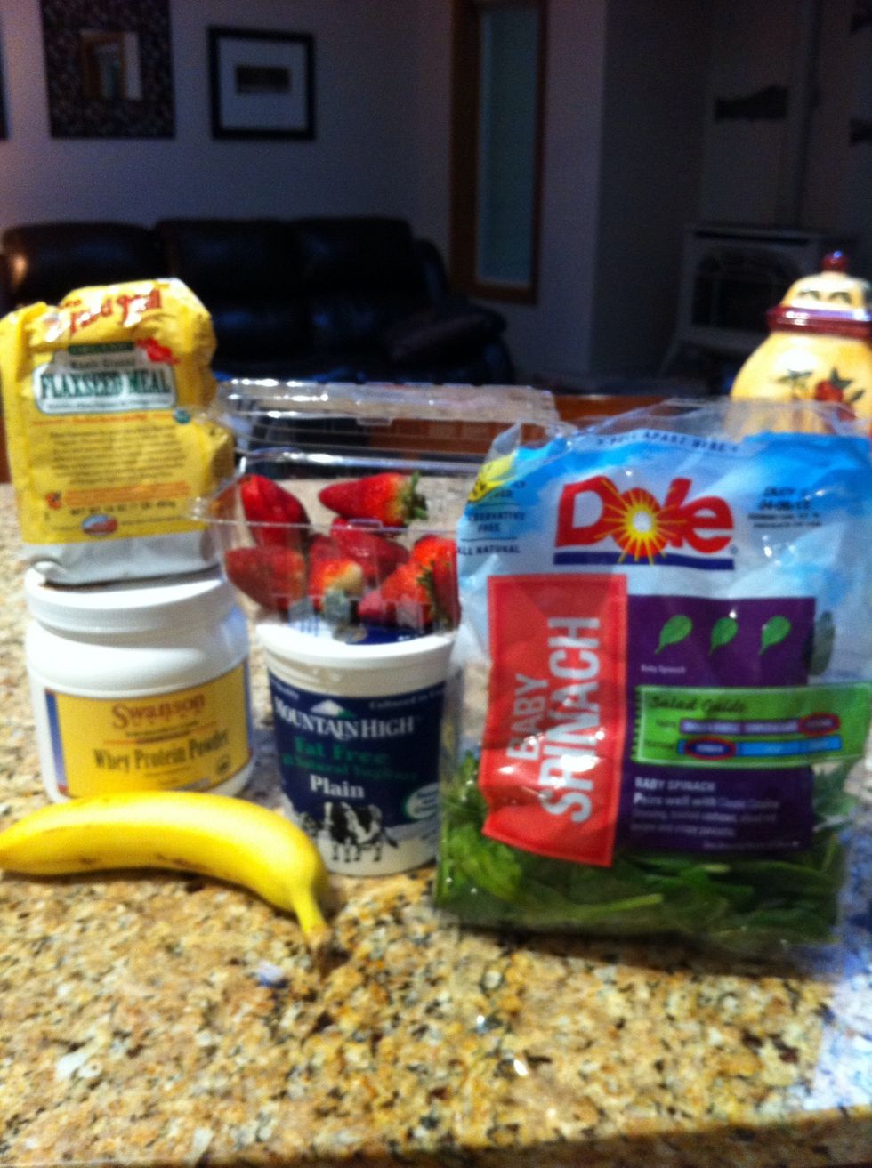 Collect your ingredients. The smoothie is better when ingredients are chilled first.