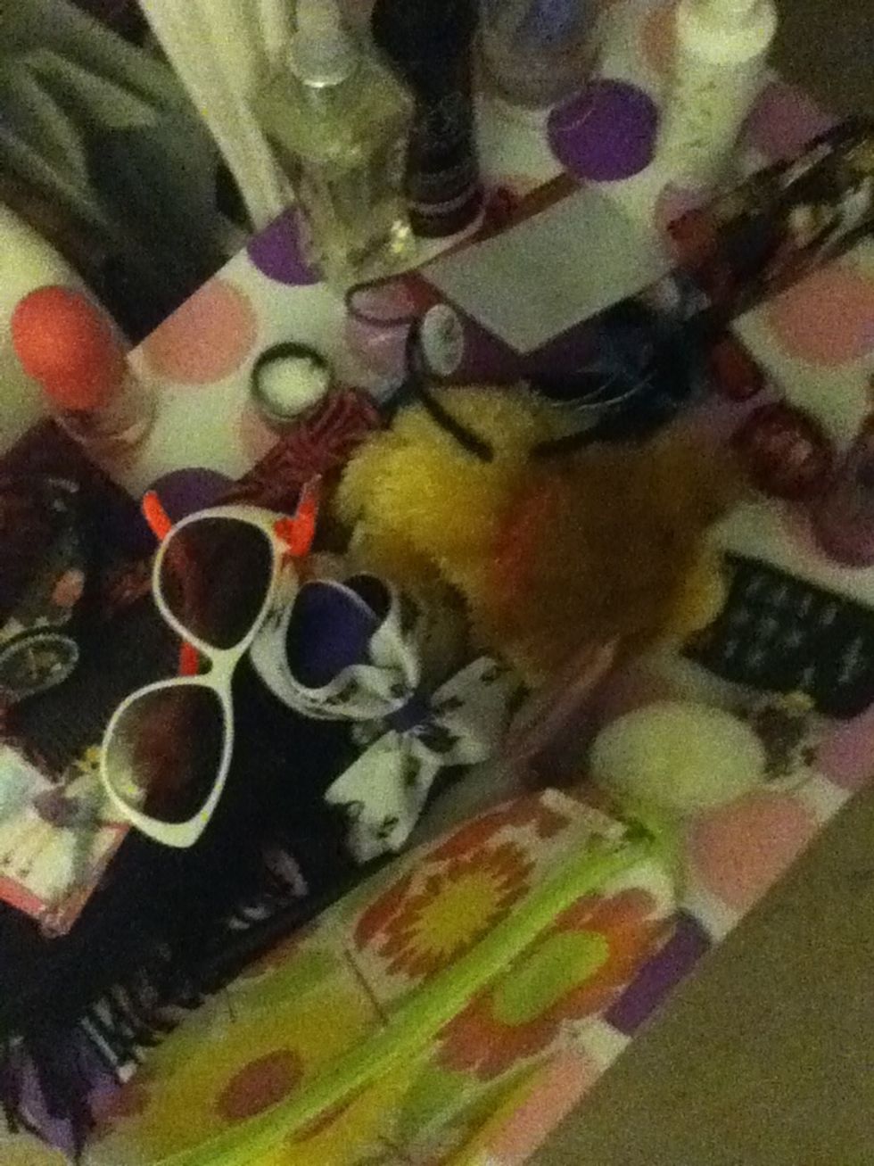 Collect your supplies ( your makeup too)