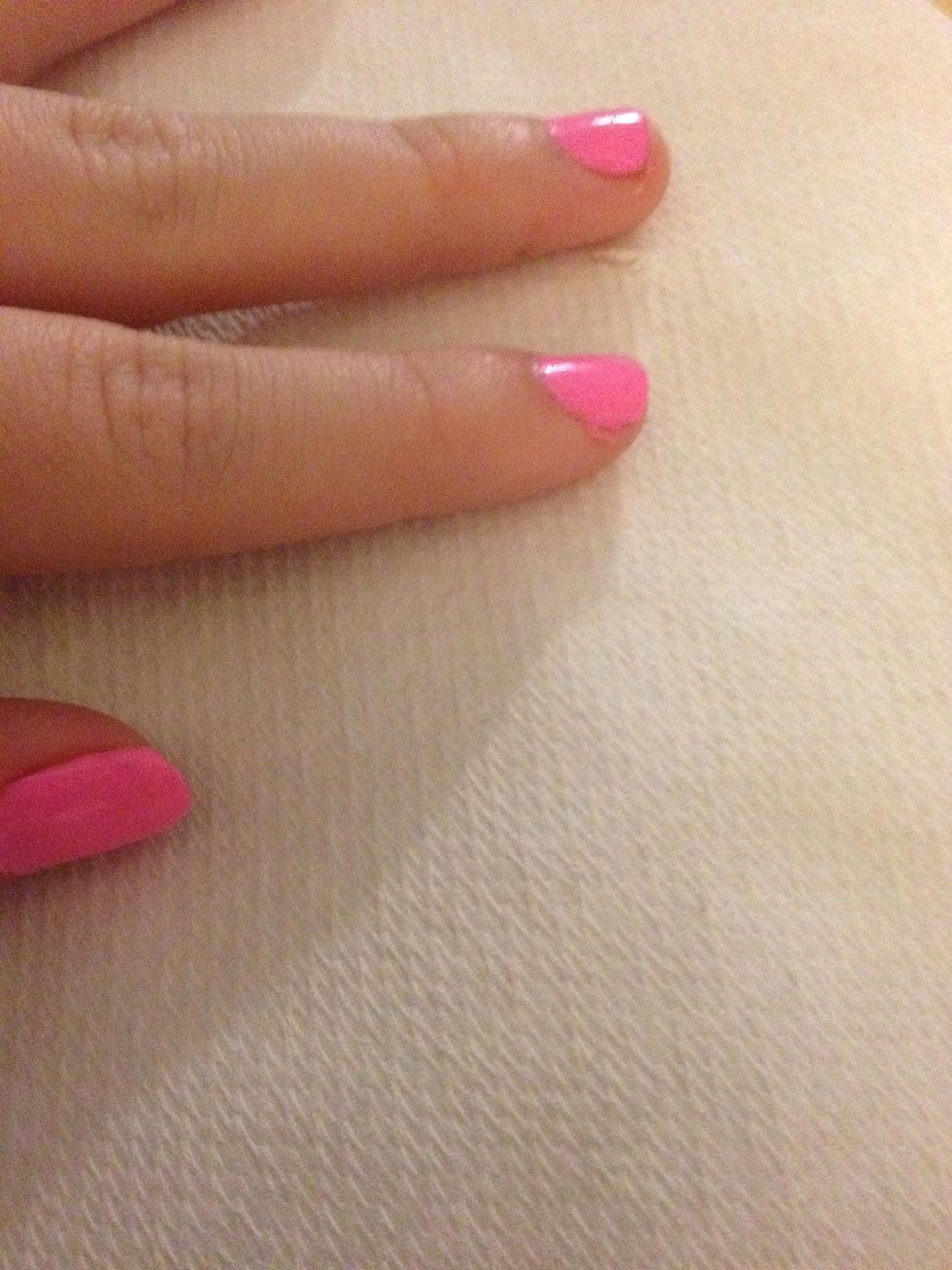 Color all your nails (except your ring finger) the lightest color your using for a more vibrant and (I think) more happy look. ^_^