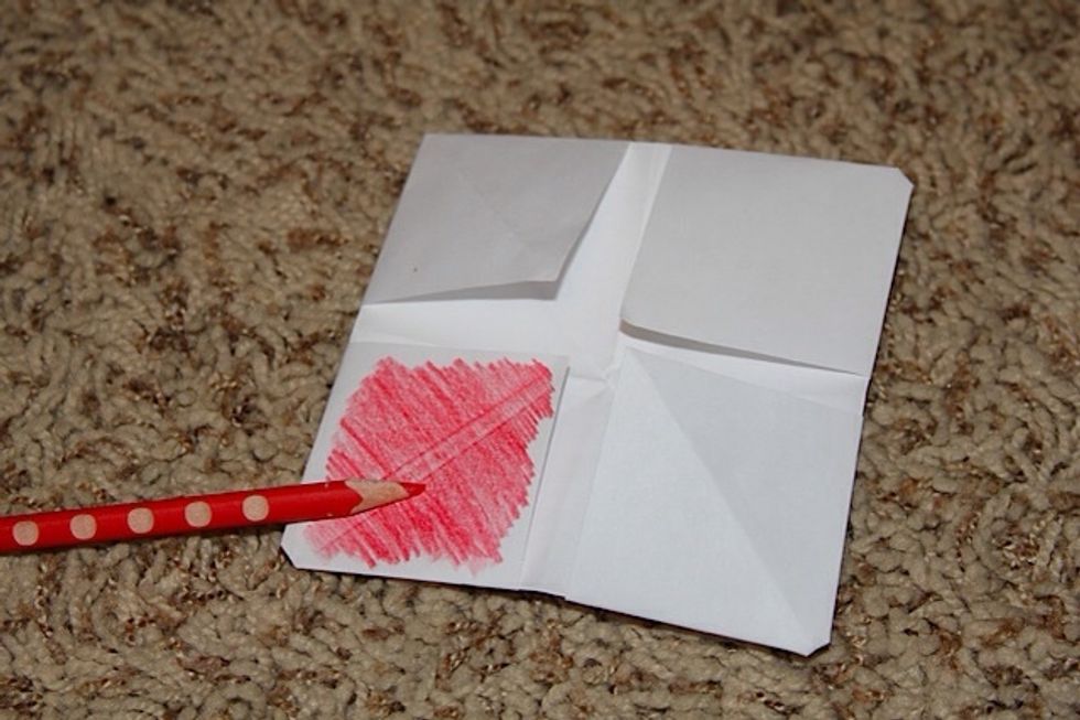 Color each color on one flap like this :)
