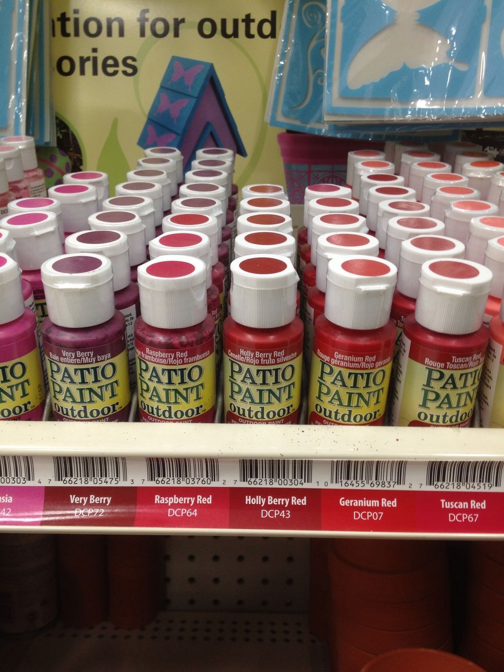 Color paints for footprints. You can get this brand or the next photo brand. You need 3 colors (for feet wings) and one black bottle (for butterfly body)