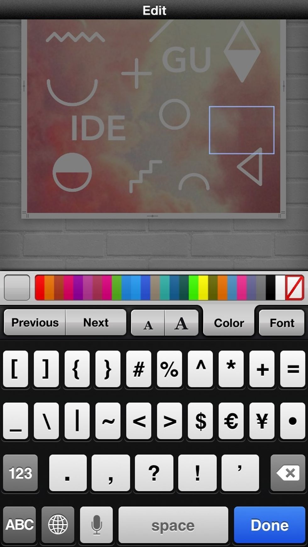Color tab