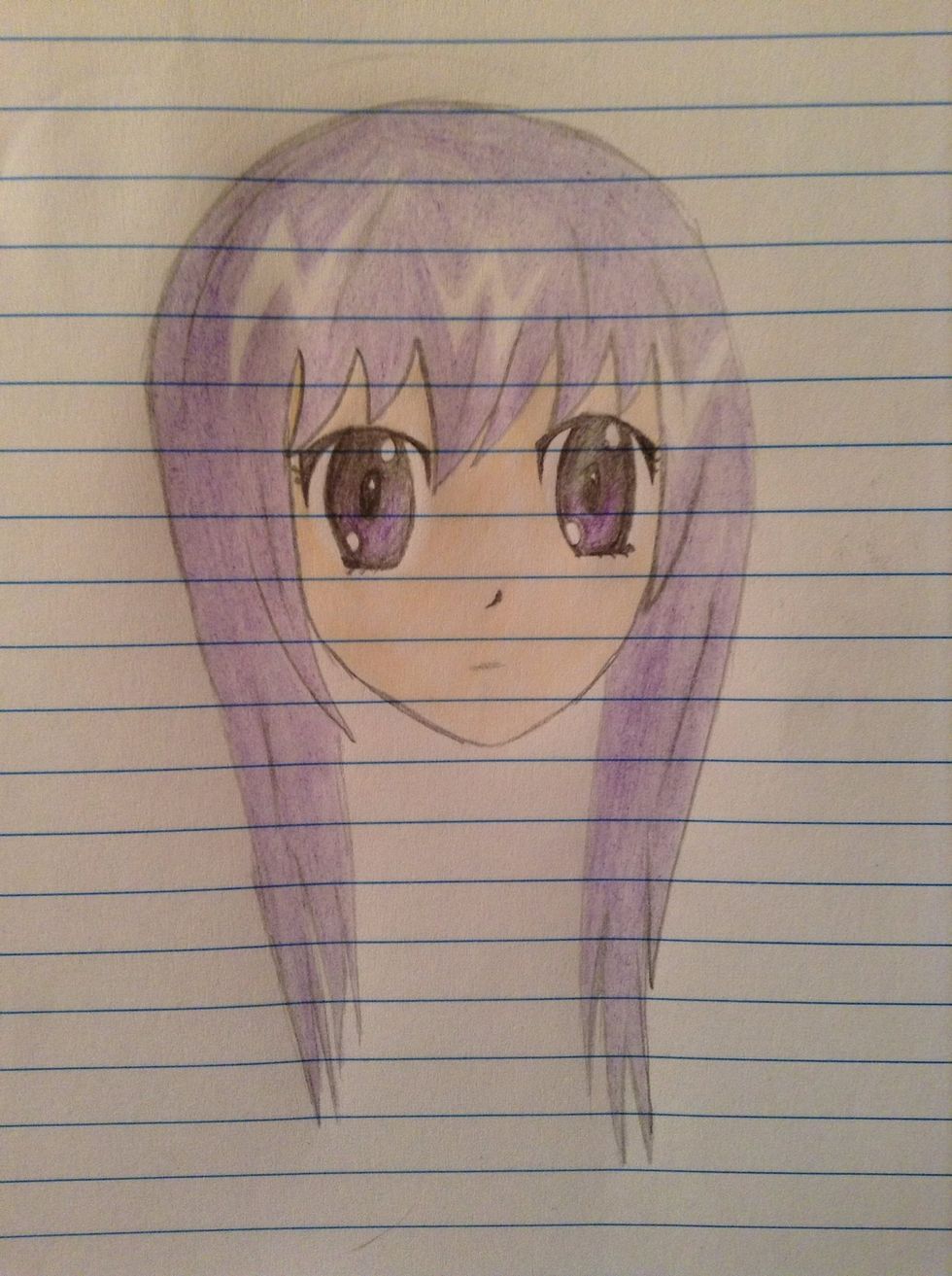 Color the face it doesn't need to be perfect at corners cause you can hide them by shadowing